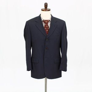Vintage Joseph Feiss 38S Navy Wool Three Button Sport Coat Blazer Jacket…